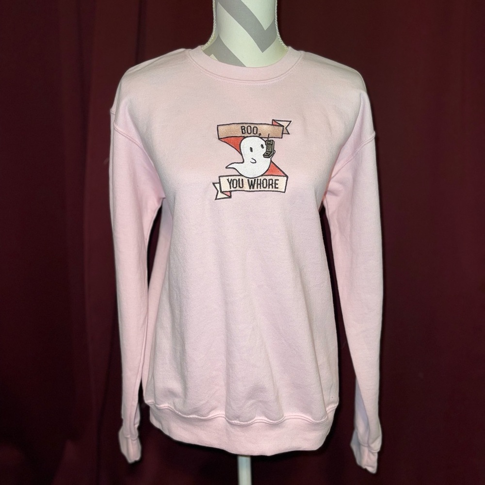 “Boo you W” mean girl ghost sweater NEW
